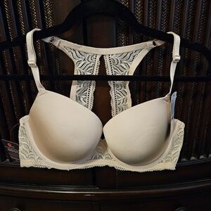 Paramour Lace Trim Beige Bra